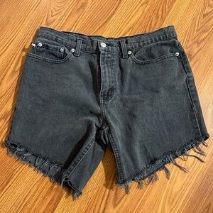 Ralph Lauren Charcoal Denim Cutoff Shorts